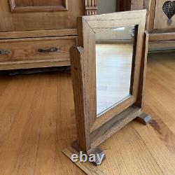 Antique Arts & Crafts Mission Oak Table Top Tilting Mirror Hand Made Piece EXC