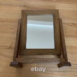 Antique Arts & Crafts Mission Oak Table Top Tilting Mirror Hand Made Piece EXC