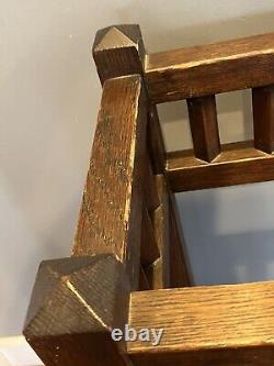 Antique Arts & Crafts Mission Oak Umbrella Stand, Cane Walking Stick Holder