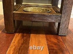 Antique Arts & Crafts Mission Oak Umbrella Stand, Cane Walking Stick Holder