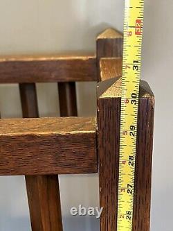 Antique Arts & Crafts Mission Oak Umbrella Stand, Cane Walking Stick Holder