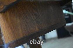 Antique Arts & Crafts Mission Style Oak Kneehole Desk