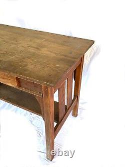 Antique Arts & Crafts, Mission style Oak Desk Table @ 92313 Calif