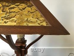 Antique Arts & Crafts Prairie School Mission Oak Craftsman Table Lamp GORGEOUS