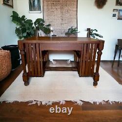 Antique Arts & Crafts Style Mission Style Oak Desk