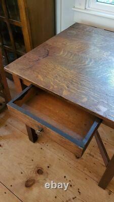 Antique Arts & Crafts square mission oak table