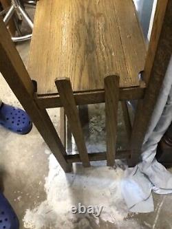 Antique Arts and Crafts Mission Style Oak Standing Seth Thomas Clock