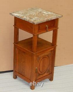 Antique Carved Mission Oak Parlor Side Table Night Smoking Stand Grand Rapids