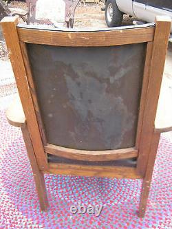 Antique Country American USA Farm House Arts Crafts Mission Office Desk Lg Chair
