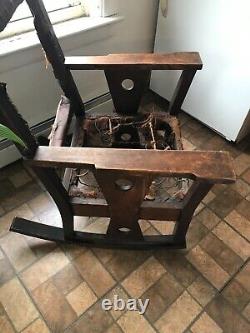 Antique Craftsman Arts & Crafts Movement Rocking Chair