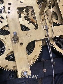 Antique Gilbert Rosa Mission Oak Shelf Clock Latch String is Always Out