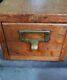 Antique Globe Oak Wood Catalog Drawer