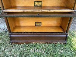 Antique Globe Wernicke (5) Stack Tiger Oak Bookcase