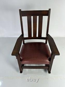 Antique Gustav Stickley 365 Signed Mission Oak Rocking Chair