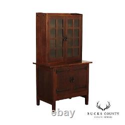 Antique Gustav Stickley Mission Oak Safe Cabinet