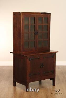 Antique Gustav Stickley Mission Oak Safe Cabinet