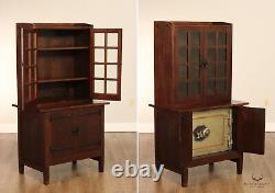 Antique Gustav Stickley Mission Oak Safe Cabinet