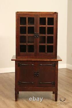 Antique Gustav Stickley Mission Oak Safe Cabinet