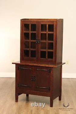 Antique Gustav Stickley Mission Oak Safe Cabinet