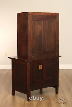 Antique Gustav Stickley Mission Oak Safe Cabinet