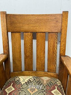 Antique Harden arts crafts mission oak arm chair original stickley style 1910