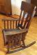 Antique Heywood Brothers & Wakefield Company Mission Rocking Chair Solid Oak