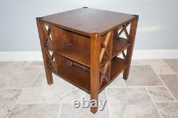 Antique J. M. Young mission book/ table cabinet arts and crafts