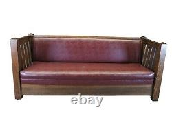 Antique Kroehler Mission Quartersawn Oak Sofa Bed Couch Unifold Davenport