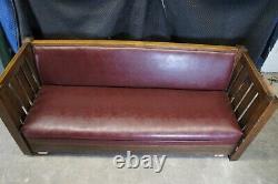 Antique Kroehler Mission Quartersawn Oak Sofa Bed Couch Unifold Davenport