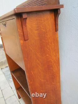 Antique LIMBERT DESK Oak Narrow Size Arts Crafts Stickley Era W5779