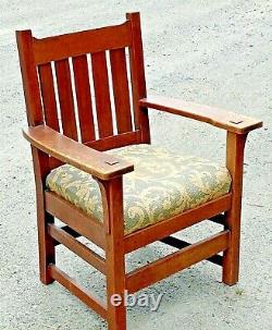 Antique L & JG Stickley Arm Chair Mission Oak Arts & Crafts BUYER PICK UP