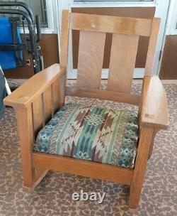 Antique Lifetime Furniture Slat Side Rocker 689 Arts Crafts Mission Oak BIN PUO