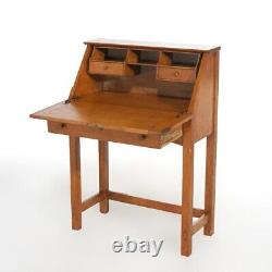 Antique Limbert Arts & Crafts Mission Oak Drop Front Desk C1910