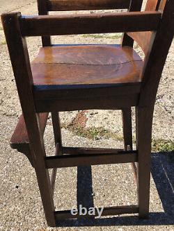 Antique Limbert Oak High Chair Mission Arts & Crafts RARE Original Finish/marked