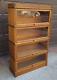 Antique MACY Mission Oak School Lawyer Barrister 4-Stack Bookcase c. 1910 NICE