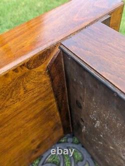 Antique Mission Art Deco Vanity Stool Bench English Oak