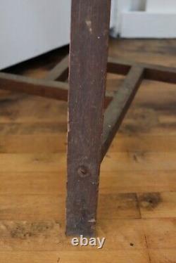 Antique Mission / Arts & Crafts Bent Oak Plank Coat Rack Hanger Stand SEE DESC