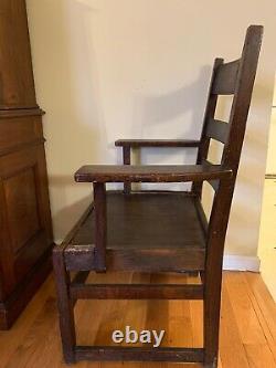 Antique Mission Arts & Crafts L & JG Stickley Oak Ladder back Chair 1912-1917