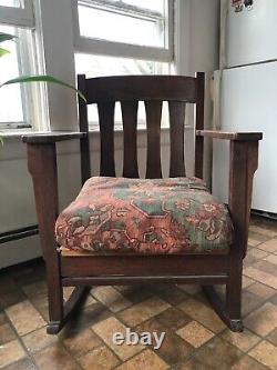 Antique Mission-Arts & Crafts Oak Rocking Chair