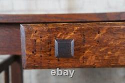 Antique Mission Arts & Crafts Quartersawn Oak Library Desk Table Craftsman 47