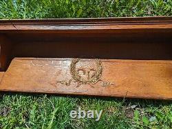 Antique Mission Arts & Crafts Quartersawn Tiger Oak Wood Wall Mantel Shelf