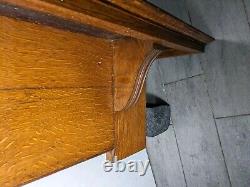 Antique Mission Arts & Crafts Quartersawn Tiger Oak Wood Wall Mantel Shelf