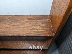 Antique Mission Arts & Crafts Rustic Oak Wood Bookcase Bookshelf Display Shelf