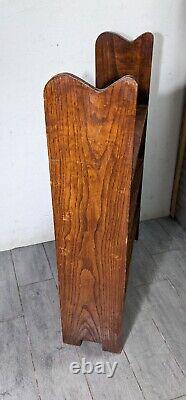 Antique Mission Arts & Crafts Rustic Oak Wood Bookcase Bookshelf Display Shelf