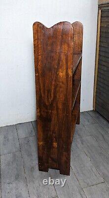 Antique Mission Arts & Crafts Rustic Oak Wood Bookcase Bookshelf Display Shelf