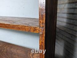 Antique Mission Arts & Crafts Rustic Oak Wood Bookcase Bookshelf Display Shelf