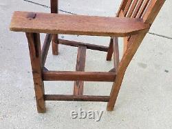 Antique Mission Arts & Crafts quarter sawn oak armchair Stickley chair