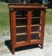 Antique Mission Arts and Crafts China Cabinet Solid Quarter Sawn Oak 1930s