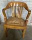 Antique Mission Chair Gunlocke Style Tiger Oak Wood Banker/Office Derby Co