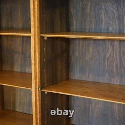 Antique Mission Oak Arts & Crafts Double Door Bookcase C1910